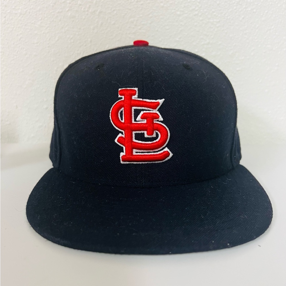 VINTAGE St. Louis Cardinals Hat Cap 7 3/4 New Era Blue Red MLB Baseball USA